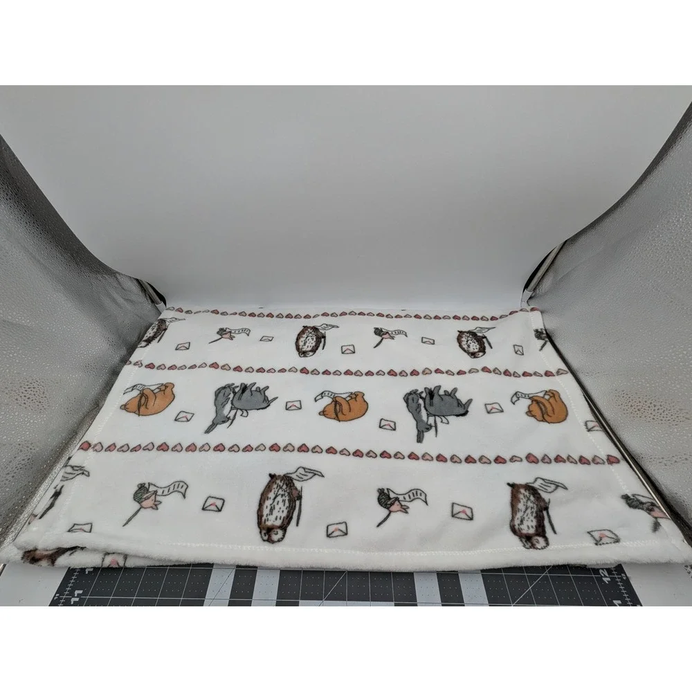 Pooh Bear Collection Baby Blanket White Hearts Winnie the Pooh Eeyore Piglet Owl